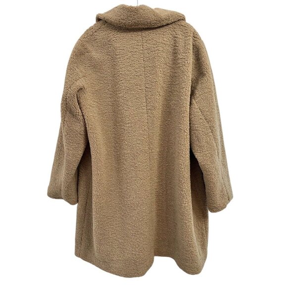 Lane Bryant Faux Fur Teddy Coat Tan Size 22/24 Business Office Casual - Picture 9 of 9